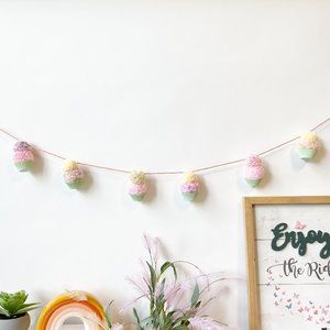 Baby Nursery Mini Cupcake Pom Pom Garland Nursery